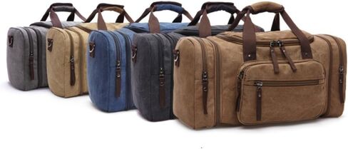 Sechunk Duffle Bag Canvas Large Outdoor Shoulder Bag Overnight Handbag Travel Tote Luggage Weekender Bag in Kuwait