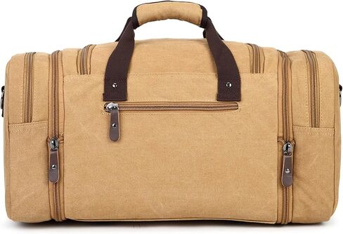 Sechunk Duffle Bag Canvas Large Outdoor Shoulder Bag Overnight Handbag Travel Tote Luggage Weekender Bag in Kuwait