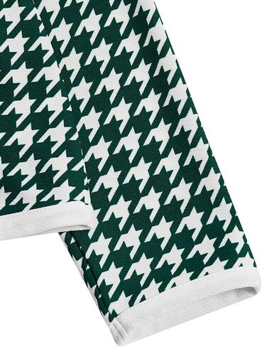 Wdirara Women's Plus Size Houndstooth مفتوح الأمام السترة طويلة الأكمام in Kuwait