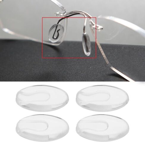ECSiNG 10 Pairs Insert Nose Pads Glasses Nose Pads Replacement Part Silicone Eyeglass Nosepads Compatible with Silhouette Rimless Glasses Eyewear in Kuwait