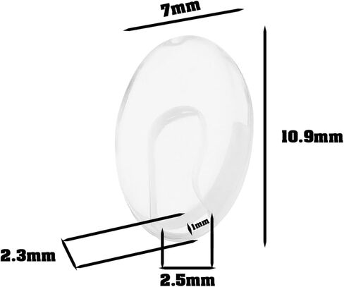 ECSiNG 10 Pairs Insert Nose Pads Glasses Nose Pads Replacement Part Silicone Eyeglass Nosepads Compatible with Silhouette Rimless Glasses Eyewear in Kuwait