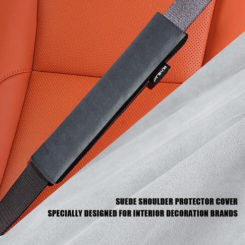 zipelo Car Seat Belt Pad, 2PCS Comfortable Vehicle Seatbelt Strap Cover for Neck & Shoulder Protection, Soft Automotive Interior Accessories, Universal for SUV Sedan Truck (Gray) in Saudi Arabia