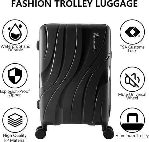 24-Inch Lightweight Hardshell Check-In Luggage – TSA Lock, 360° Spinner Wheels, Explosion-Proof Zipper – Durable Suitcase for Business Travel & Vacations (Grey) in Saudi Arabia