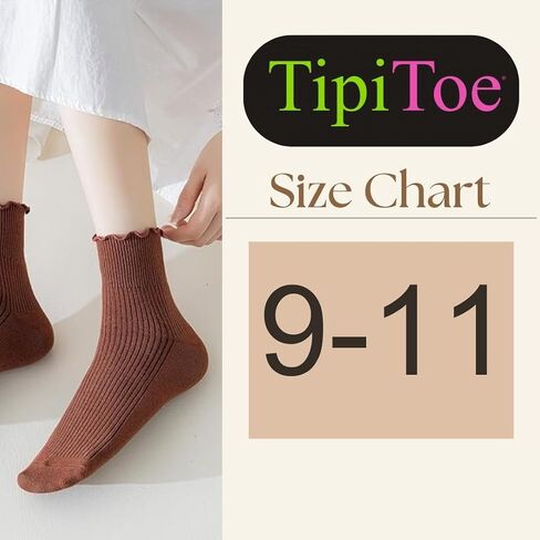 Tipi Toe Womens 3 Pairs Turn-Cuff Solid Lettuce Edge Lightweight Quarter Length Ruffle Socks in Saudi Arabia
