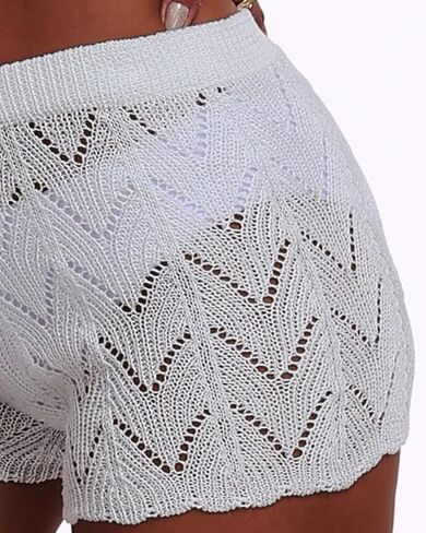Women's Crochet Beach Cover Up Shorts with High Waist Bikini Summer Swimwear Coverups for women in Saudi Arabia