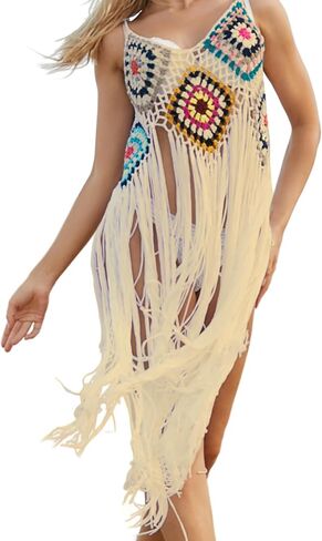 Gamboa Cover Up for Women Knit Crochet Beach Summer Dress Swimwear Outfit Swimsuit Cover Ups Top in Saudi Arabia