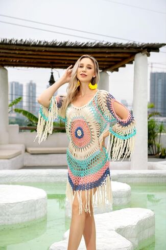 Gamboa Cover Up for Women Knit Crochet Beach Summer Dress Swimwear Outfit Swimsuit Cover Ups Top in Saudi Arabia