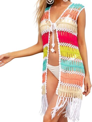 Gamboa Cover Up for Women Knit Crochet Beach Summer Dress Swimwear Outfit Swimsuit Cover Ups Top in Saudi Arabia