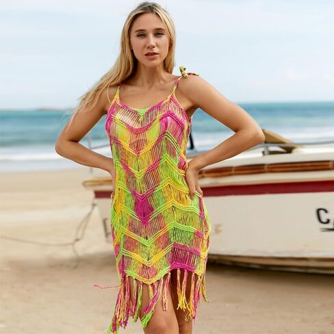 Gamboa Cover Up for Women Knit Crochet Beach Summer Dress Swimwear Outfit Swimsuit Cover Ups Top in Saudi Arabia