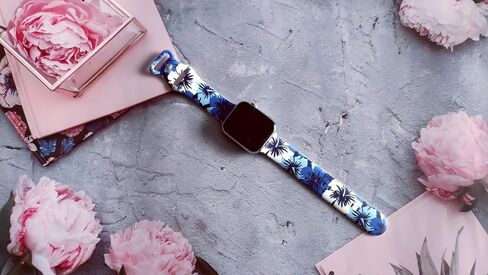 فرقة ساعة الزهور متوافقة مع Apple Watch ، بديل سليكون قابل للتعديل لجميع نساء السلاسل in Kuwait