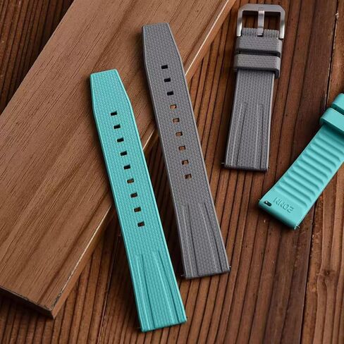 FKM Rubber Watch Bands Quick Release Fluororubber Strap 20mm 22mm Premium Soft Durable Breathable Sporty FKM Rubber Watch Strap Replacement Band for Men Women in Kuwait