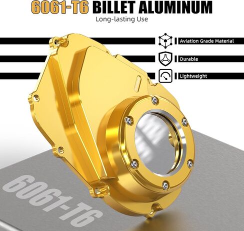 غلاف كام CAM شفاف الذهب غلاف عمود الحدبات Milwaukee-Eight M8 Cam Cover Cover Aluminium CNC متوافق مع Harley Ultra Limited FLHTK 2021-2024 ، بديل لـ 25700467 ، انظر التوفيقات in Kuwait