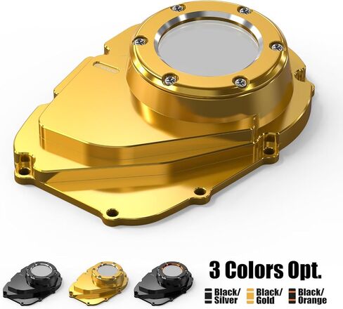 غلاف كام CAM شفاف الذهب غلاف عمود الحدبات Milwaukee-Eight M8 Cam Cover Cover Aluminium CNC متوافق مع Harley Ultra Limited FLHTK 2021-2024 ، بديل لـ 25700467 ، انظر التوفيقات in Kuwait