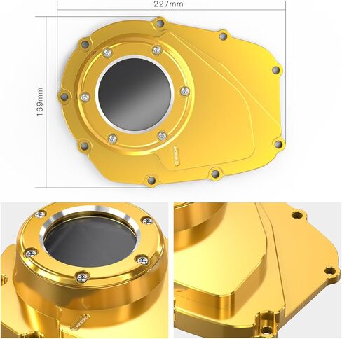 غلاف كام CAM شفاف الذهب غلاف عمود الحدبات Milwaukee-Eight M8 Cam Cover Cover Aluminium CNC متوافق مع Harley Ultra Limited FLHTK 2021-2024 ، بديل لـ 25700467 ، انظر التوفيقات in Kuwait