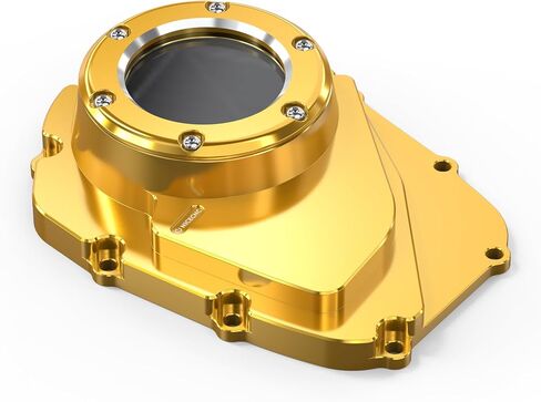 غلاف كام CAM شفاف الذهب غلاف عمود الحدبات Milwaukee-Eight M8 Cam Cover Cover Aluminium CNC متوافق مع Harley Ultra Limited FLHTK 2021-2024 ، بديل لـ 25700467 ، انظر التوفيقات in Kuwait