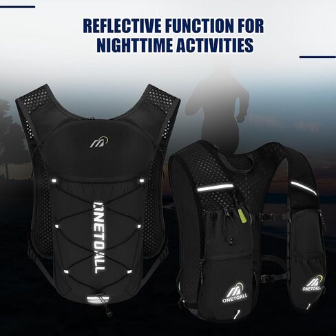 Running Vest for Women & Men, Lightweight 150g Hydration Backpack with 2L Leak-Proof Water Bladder, 6L Pack for Trail Running, Marathon, Hiking, Cycling, Jogging, Adjustable Fit in Saudi Arabia