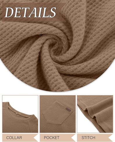 RIYIPER 3 Pack Men's Waffle Knit T Shirts Crew Neck Short spulover tees summer discal in Saudi Arabia
