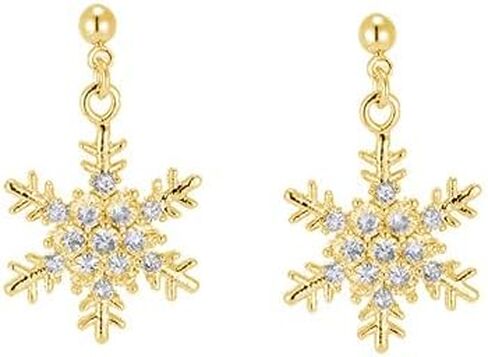 SLUYNZ Solid 925 Sterling Silver Sparkling CZ Snowflake Studs Earrings for Women Teens Snowflake Earrings Studs in Saudi Arabia