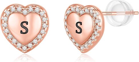 أقراط القلب للبنات ، 925 من الفضة الاسترليني الفضية ما بعد الفتيات النخيلات ، أقراط تشيك تشيك إلخاك أقراط للبنات في سن المراهقة الأقراط الأولية للبنات الصغيرة للأطفال الصغار عيد الميلاد in Kuwait