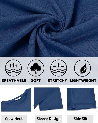 Coofandy Men's Thirt قصيرة الأكمام طاقم الرقبة تي شيرتات غير رسمية الصيف كلاسيكية المحملات الأساسية in Saudi Arabia