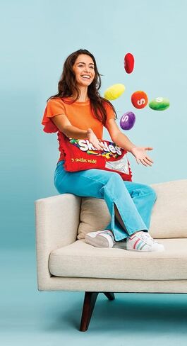 iscream Skittles Package 16" x 8.5" Pillow Set with Mini Skittles Candy Pillows in Kuwait