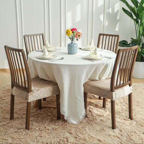 FORCHEER Dining Chair Seat Covers Set of 6,Velvet Stretch Seat Protect Covers, Chair Seat Cushion Covers for Dining Chairs The Seat Only. in Kuwait