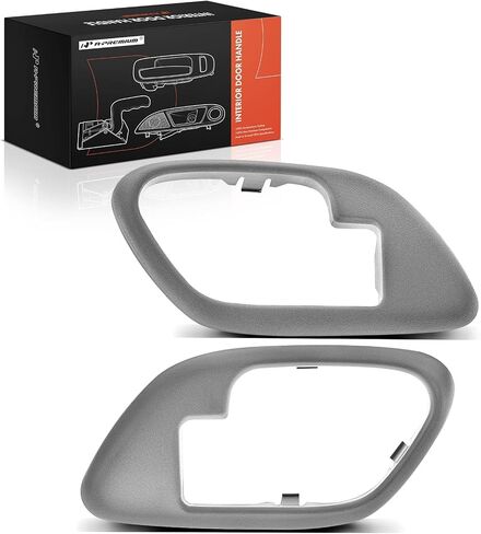 A-Premium Interior Door Handle Trim Bezel - Compatible with Chevy & GMC 1995-2000 Silverado C1500 C2500 C3500 K1500 K2500 K3500 Tahoe C3500HD Suburban Yukon, Gray, 2Pcs, Front or Rear Side in Saudi Arabia