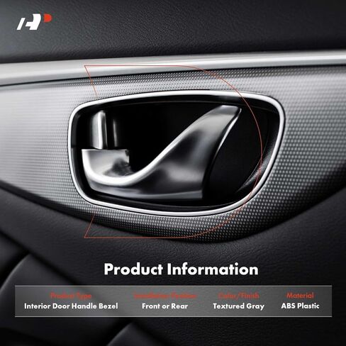 A-Premium Interior Door Handle Trim Bezel - Compatible with Chevy & GMC 1995-2000 Silverado C1500 C2500 C3500 K1500 K2500 K3500 Tahoe C3500HD Suburban Yukon, Gray, 2Pcs, Front or Rear Side in Saudi Arabia