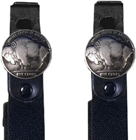 جلود حار للجنسين-الكبار بوفالو النيكل دراجة نارية ركوب مقطع بانت (أسود ، مقاس واحد) in Kuwait