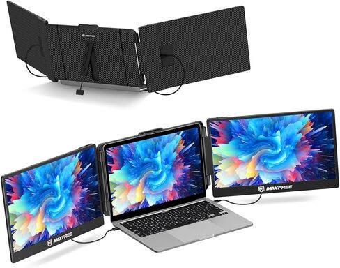 S1 Laptop Screen Extender - 14'' Laptop Monitor Extender Dual Screen Plug & Play, 1080P FHD Portable Monitor for 13-17'' Laptops, Compatible with macOS/Windows/Dex/Android/Switch/PS5 in Saudi Arabia