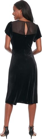 London Times Women's Illusion Flutter SLV Ruched Midi in Saudi Arabia