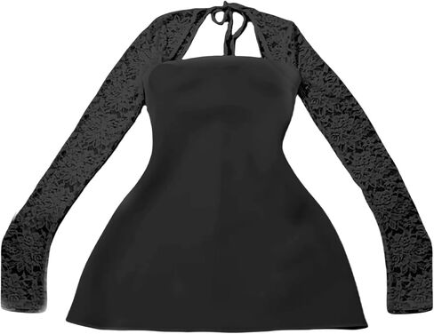 Women's Elegant Lace Sleeve Mini Dress A Line Short Dress Formal Elegant Evening Party Homecoming Prom Dresses Gowns in Kuwait