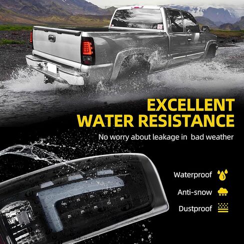 DWVO Tail Light Assembly Compatible with 1999-2006 Chevy Silverado 1500/2500, 01-06 Silverado 1500HD/2500HD/3500, 99-02 GMC Sierra 1500 2500 3500 Tail Lights Replacement LED Tail Lamps in Kuwait