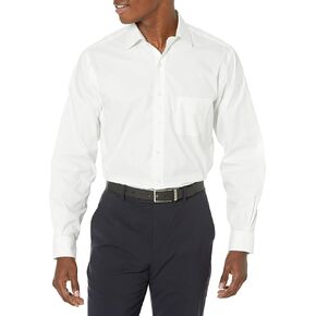 Brooks Brothers Men's Non-Iron Stretch Pinpoint Solid Ainsley Spread Collar Dress Shirt