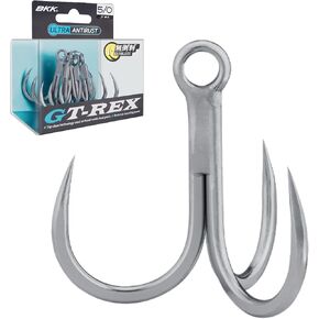 خطاف ثلاثي BKK GT-REX | 7X | طلاء فائق المقاومة للصدأ بالمياه المالحة | أرض اليد | ظهرت والعصا الطعوم