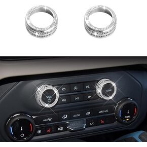 Congcong Bling AC Conferening Coverning Cover Crystal Accessories 2pcs تناسب 2021 2022 2023 Ford Bronco (وليس لـ Bronco Sport)