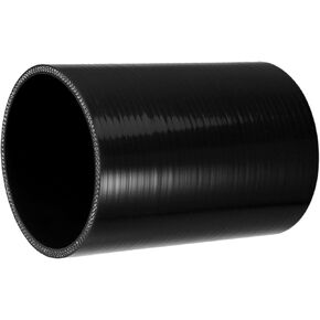 Motoforti 3.75" ID 6" Length 4-Ply Reinforced High Temp Straight Coupler Silicone Reducer Hose Black for Car Intercooler Intake Piping Long-lasting