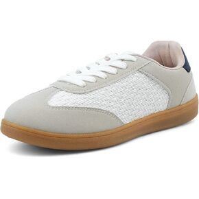 JENN ARDOR Womens Fashion Sneakers Casual Tennis Dress Shoes for Womens Lace-up Round Toe Comfortable Walking Flats Low Top Trendy