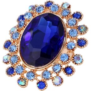 Vintage Rhinestone Glass Finger Rings,Fashion Crystal Adjustable Open Wrap Knuckle Ring Boho Big Oval Stackable Rings Statement Ring Engagement Wedding Cocktail Party Rings Jewelry in Saudi Arabia
