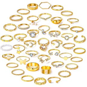 قبلة زوجة Gold Knuckle Rings مجموعة للنساء ، مجموعات خاتم إصبع Boho Midi القابلة للتكدي