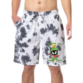 Looney Tunes Marvin The Martian Men's Funny Wake Me One More Time Sleep Pajama Shorts for Adults