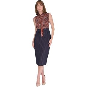 Tommy Hilfiger Women's Midi Length Slim Striped Skirt