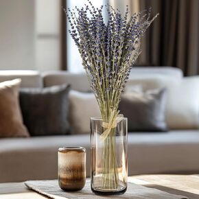 Dried Lavender Flowers Buddle 100 Stems - Sukh Dried Flowers Bouquet for Vase for Bedroom Bathroom Decor Shower Plants Photo Props Home Fragrance Wedding Purple Theme Party
