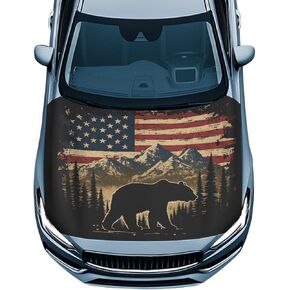Bulopur Haiti Flag Automotive Hood Cover UV Protection Dustproof Car Front Hood Decoration Elastic Fabric Cover for SUV Truck Sedans