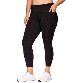 RBX Active Plus Size 7/8 Leggings for Women, Ankle Length Gym Tights Squat Proof Workout Running Yoga Legging with Pockets
