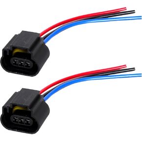 2 PCS H13/9008 Female Socket Plug Wire Harness Adapter, Headlight Fog Light Connector for H13LL Bulbs, Compatible with Chevy Cruze Ram F150 Ford Nissan