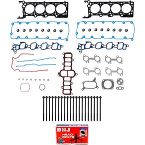 DNJ HGB4155 Cylinder Head Gasket set with Head Bolt Kit For 2002-2003 Ford F-150 4.6L 281cid V8 SOHC