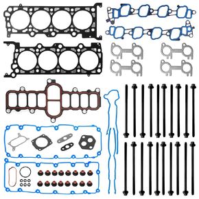 5.4L Engine Head Gasket Set with Cylinder Head Bolt Replacement for Ford Excursion Expedition F-150 F-250 F-350 Super Duty E-150 Econoline 2000-2005 5.4L V8 SOHC HS9790PT-15 ES72798