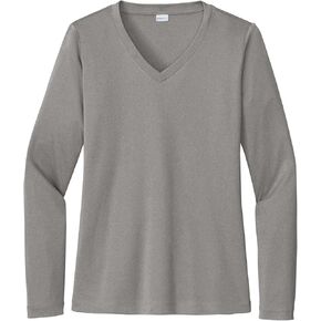 Sport-Tek® Ladies Long Sleeve PosiCharge® Competitor™ V-Neck Tee. LST353LS - Black