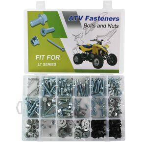 260PCS Bolts Kit, Plastics Engine Body Frame ATV Fasteners Bolts Kit Fit for ALT125/ALT185/ALT50/LT125/LT-A550/LT-4WDXW/LT-Z400/LTR400/LT-A700X/LT-F300F/LT80 QUADSPORT
